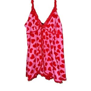 Pink Hearts Lingerie Chemise Set